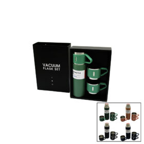 ÇANTALI 500ML 3 PARÇA  BARDAKLI ÇELİK TERMOS SETİ (K0)
