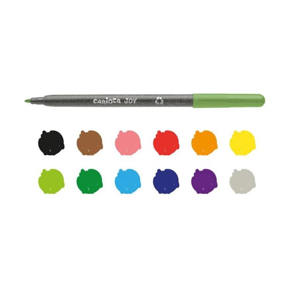Carioca Ecofamıly Joy Süper Yıkanabilir Keçeli Boya Kalemi 12li - Görsel 2