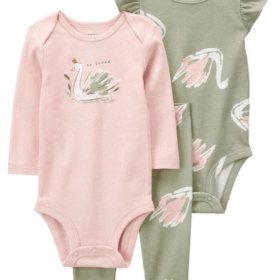Carter's Layette Kız Bebek 3'Lü Set 1P596610 Pembe