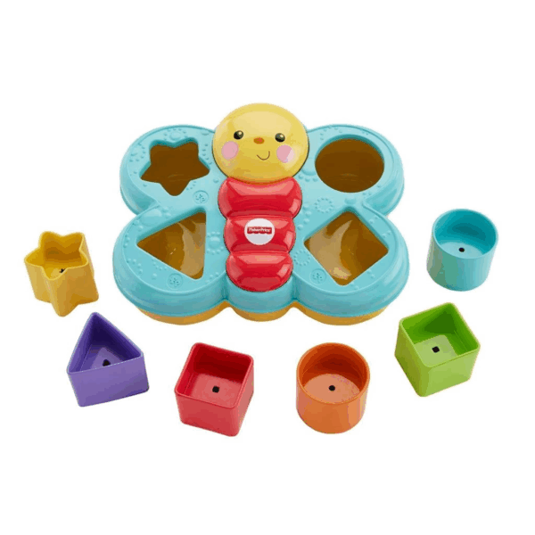 Çocuk CDC22 Fisher-Price® Şekil Eşleştirme Arkadaşı Kelebek / Sıralama ve Şekil Ayırma Oyuncakları - Görsel 2