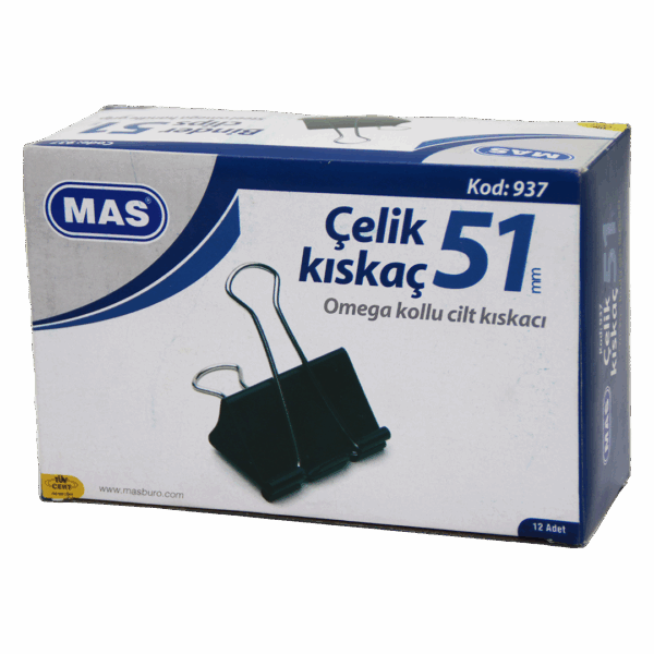 ÇELİK KISKAÇ 51MM 12 PARÇA  OMEGA KOLLU CİLT KISKAÇI (K0)