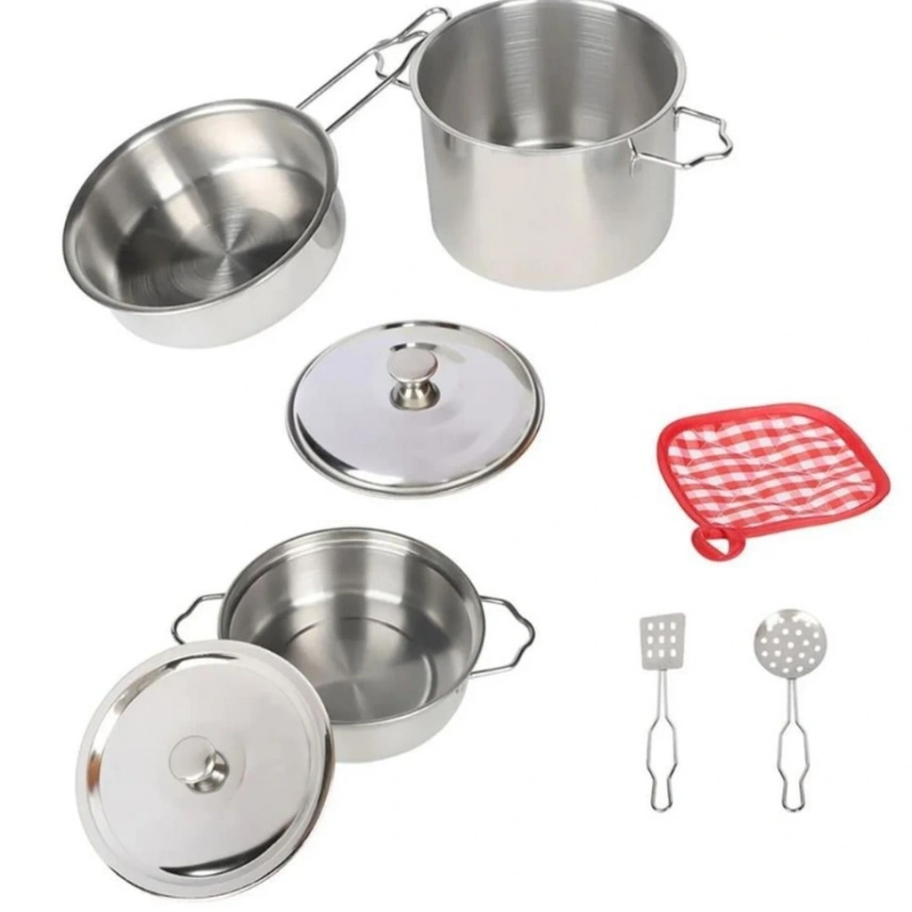 Çelik Tencere Tava Seti 8 Parça - Görsel 2