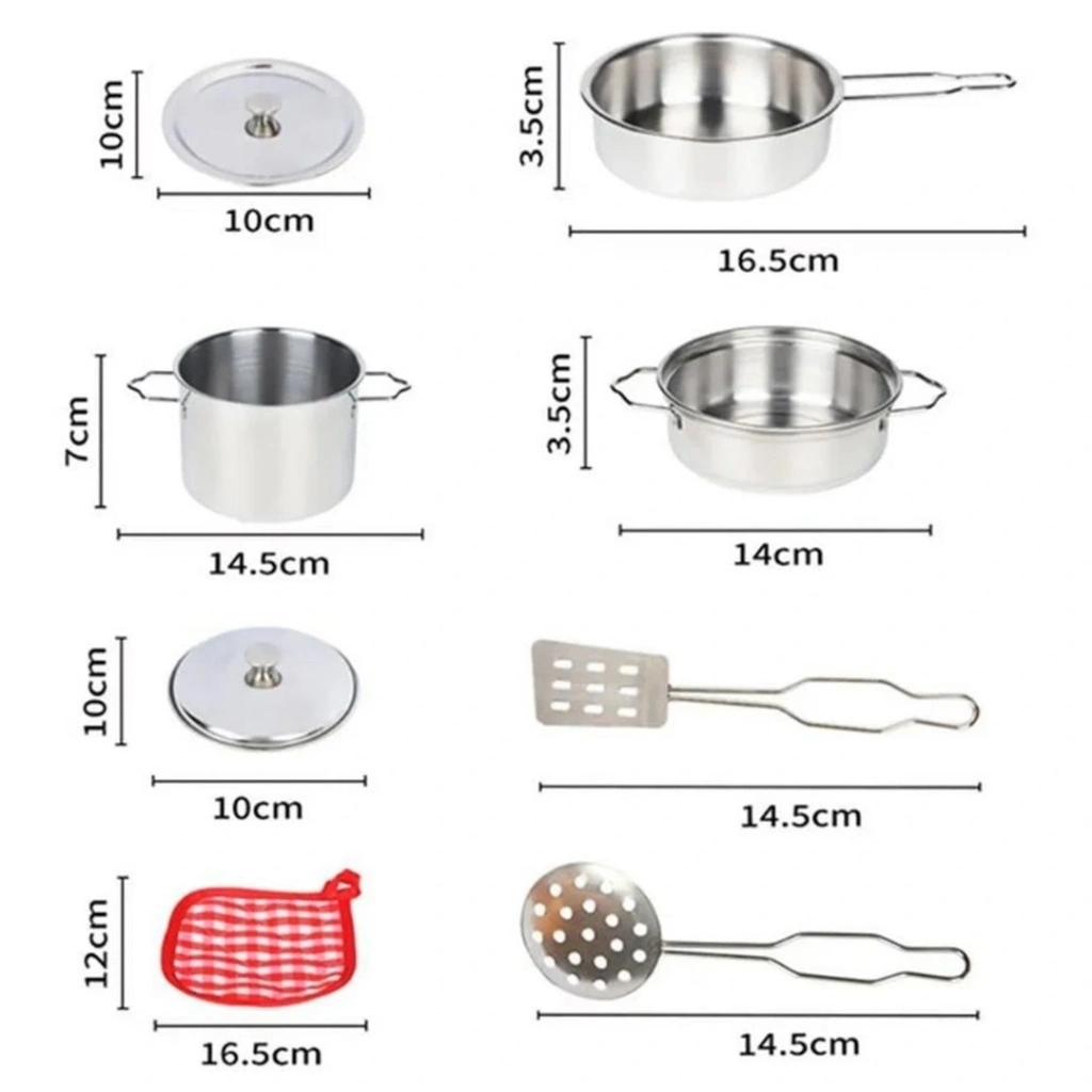 Çelik Tencere Tava Seti 8 Parça - Görsel 3