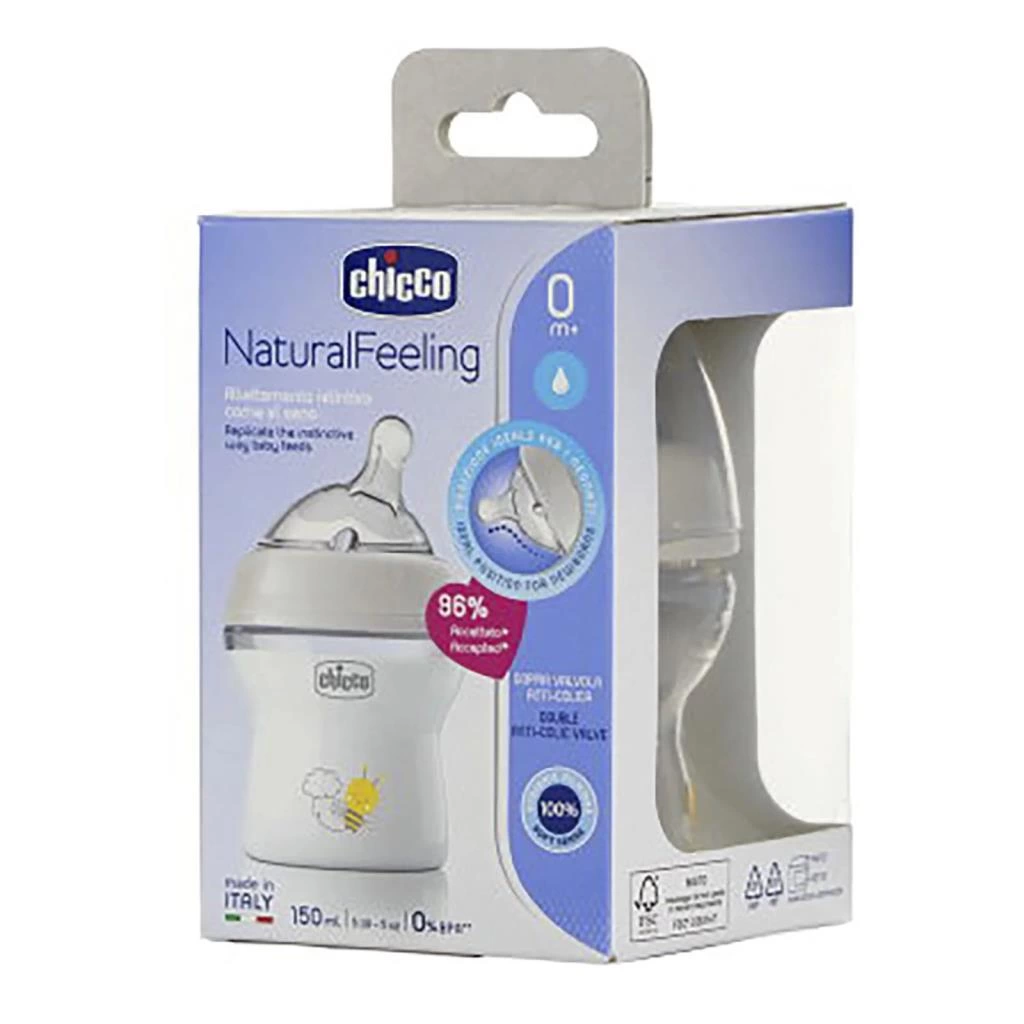 Chicco NaturalFeeling PP Biberon 0 Ay+ 150ml - Görsel 5