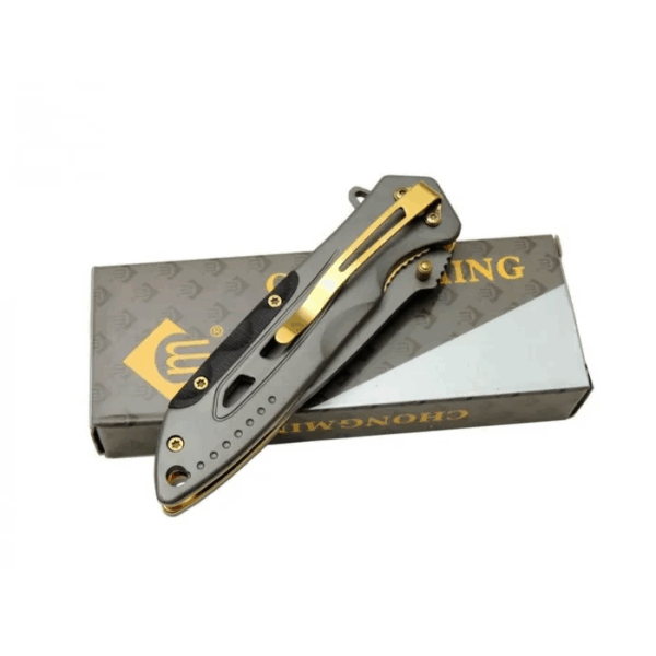 Chongming Cm84 Çakı Titanyum Gold 20 Cm Manuel, Kemerlikli - Görsel 2