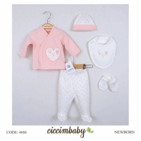 Ciccim Baby 4686 Zıbın Takım Pembe