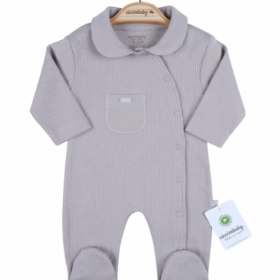 Ciccim Baby Yandan Çıtçıtlı Patikli Tulum 4770 Toprak