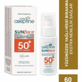 Cire Aseptine Sun Yüz Güneş Koruyucu Losyon 50 SPF 60ml