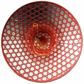 Çizgili Saten Kaplama Mavi Vietnam Şapkası