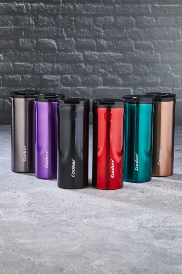 CKR-2041 400ML UZUN RENKLİ ÇELİK TERMOS BARDAK (K0)