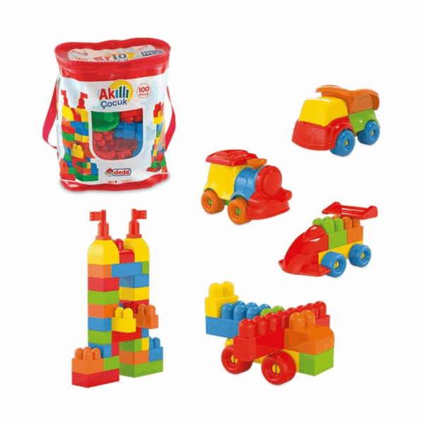 Çocuk 01023 Akıllı Çocuk Blokları 100 Parça - Görsel 5