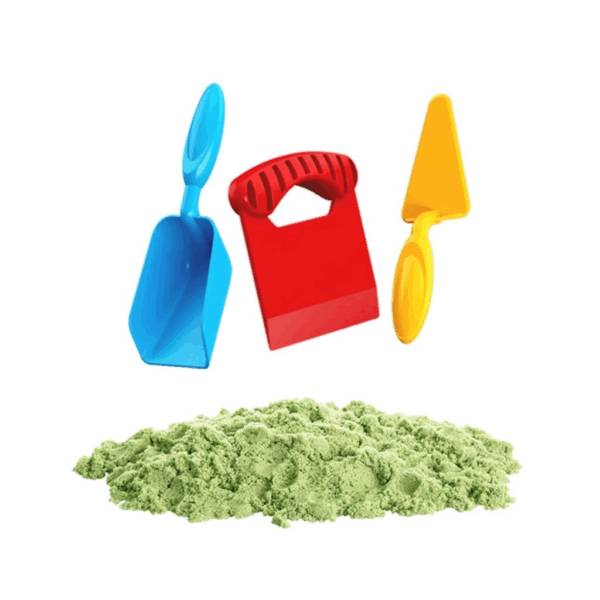 Çocuk 03692 Aksesuarlı Yeşil Kinetik Oyun Kumu 1000 gr -Dede - Görsel 5
