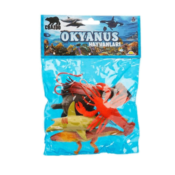 Çocuk 0709 Okyanus Hayvanları Poşetli Hayvan Oyun Seti Orta Boy - Görsel 4