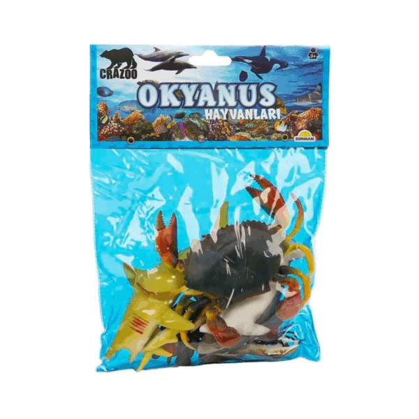 Çocuk 0709 Okyanus Hayvanları Poşetli Hayvan Oyun Seti Orta Boy - Görsel 5