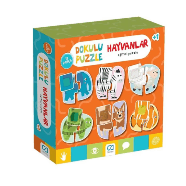 Çocuk CA.5126 CA Games, Dokulu Hayvanlar Puzzle - Görsel 2