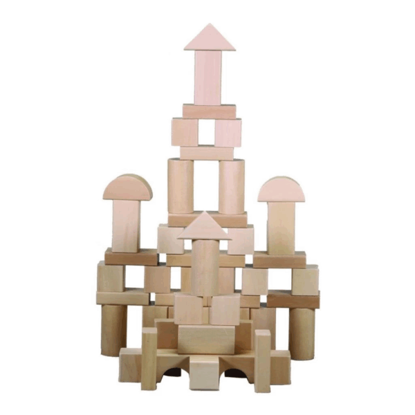Çocuk CS-8832 Natural Ahşap Blok Seti 50 Parça -Chiva - Görsel 4