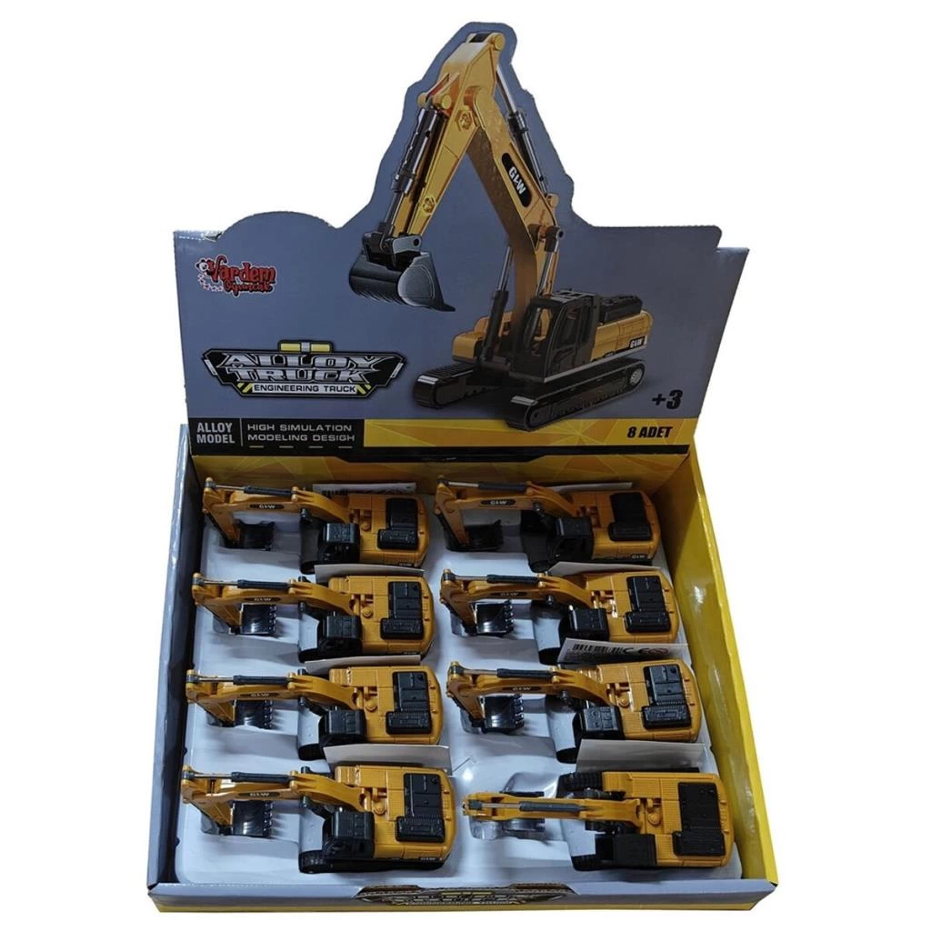 Çocuk Eğitici Gelişim SZT-9961 Sürmeli Metal İnşaat Aracı Kazıcı Ekskavatör - Görsel 4