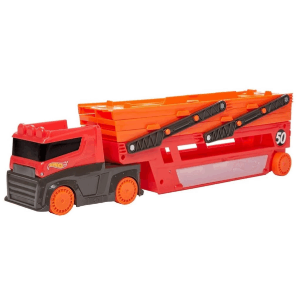 Çocuk GHR48 Hot Wheels Mega Tır (Kırmızı-Turuncu) - Görsel 5
