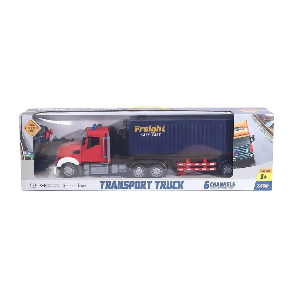 Çocuk HT185 Kumandalı Şarjlı Işıklı Transporter Tır 1:24 -Canem - Görsel 2