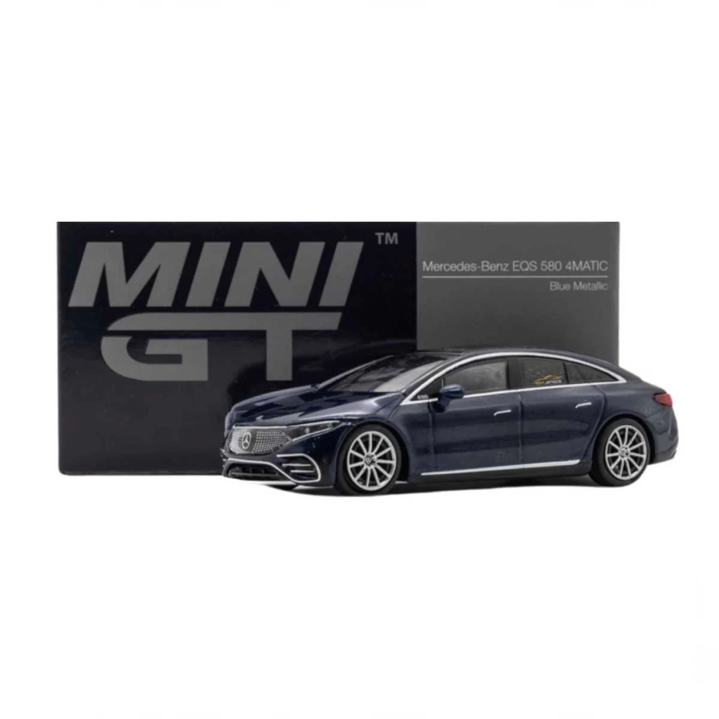 Çocuk Mini GT 1:64 Mercedes-Benz EQS 580 4MATIC Blue Metallic - Görsel 4