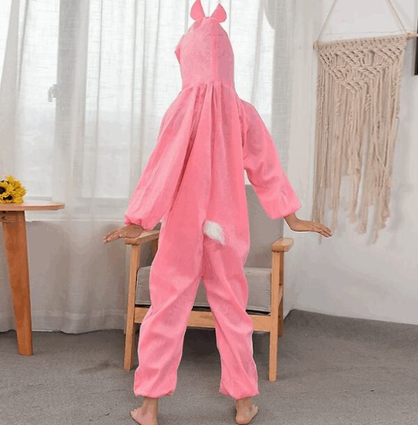 Çocuk Tavşan Kostümü Pembe Renk 2-3 Yaş 80 cm (K0) - Görsel 4