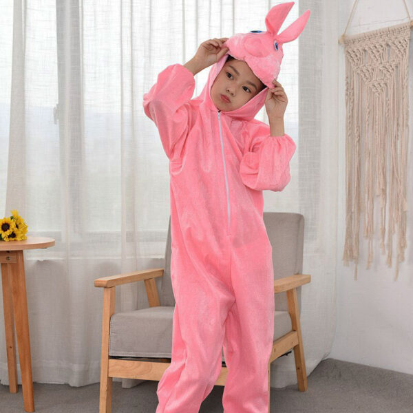 Çocuk Tavşan Kostümü Pembe Renk 2-3 Yaş 80 cm (K0) - Görsel 5