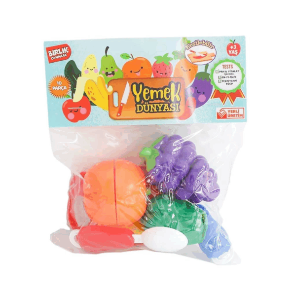 Çocuk URT007-PVC-1AB KESİLEBİLEN SEBZE MEYVE 3 PCS - Görsel 5