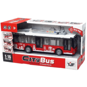 Çocuk Gelişim Sesli ve Işıklı Sürtmeli Otobüs A1119-7/8 Çocuklar için Eğlenceli Araç