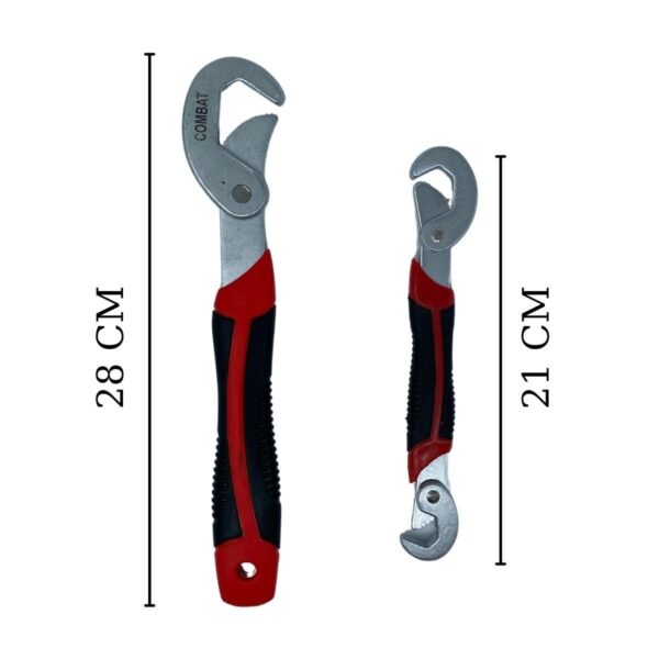 Çok Fonksiyonlu Ergonomik Ayarlanabilir Büyük Küçük Akıllı Pense Anahtar 2li Set (K0) - Görsel 4