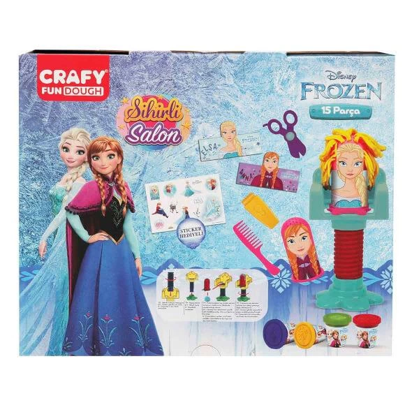 Çocuk Crafy Frozen Sihirli Salon Oyun Hamur Seti 200 g 15 Parça - Görsel 5