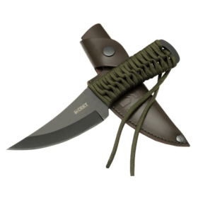 Crkt Scrub Fixed 2712 Bk Siyah Kamp / Outdoor Bıçak 22,5cm - İpli Sap, Deri Kılıflı