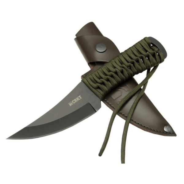 Crkt Scrub Fixed 2712 Bk Siyah Kamp / Outdoor Bıçak 22,5cm - İpli Sap, Deri Kılıflı - Görsel 2