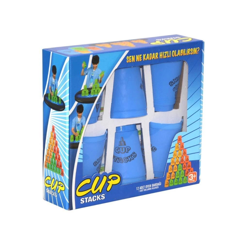 Cup Stacks Bardak Oyunu Hız Reaksiyon Becerisi Çocuk Eğitici - Görsel 3