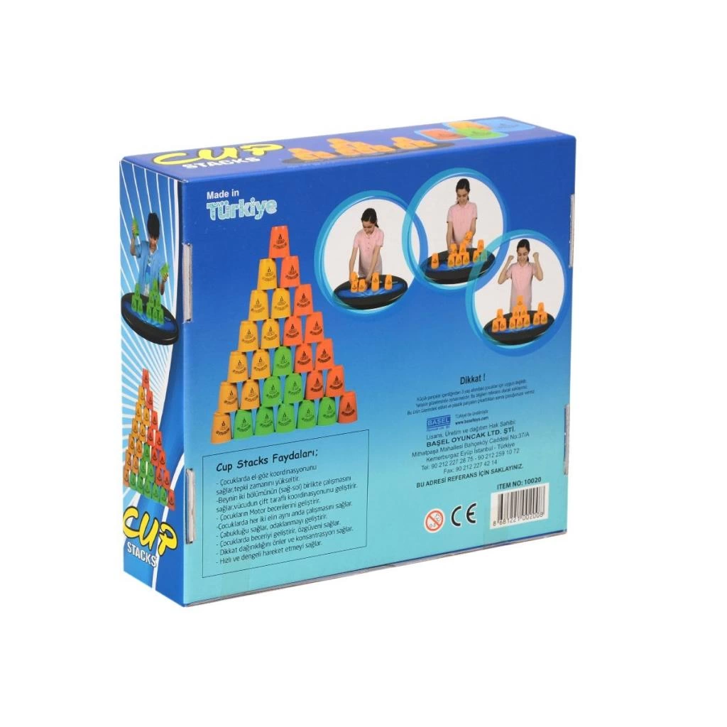 Cup Stacks Bardak Oyunu Hız Reaksiyon Becerisi Çocuk Eğitici - Görsel 4