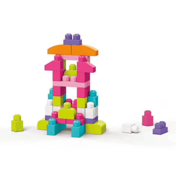 CYP67 MEGA BLOKS® 60 parçalı Blok Torbaları 2 asorti - Mavi - Pembe +1 yaş - Görsel 4