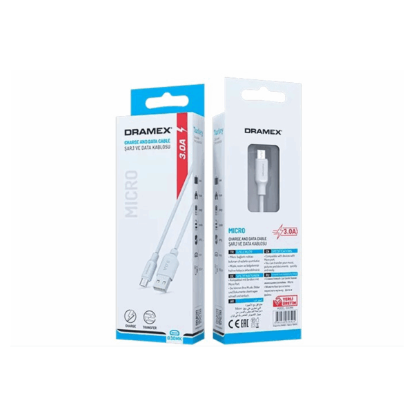 D30MK MICRO USB 3.0A MİKRO SAMSUNG ŞARJ - DATA KABLOSU 1MT (K0)