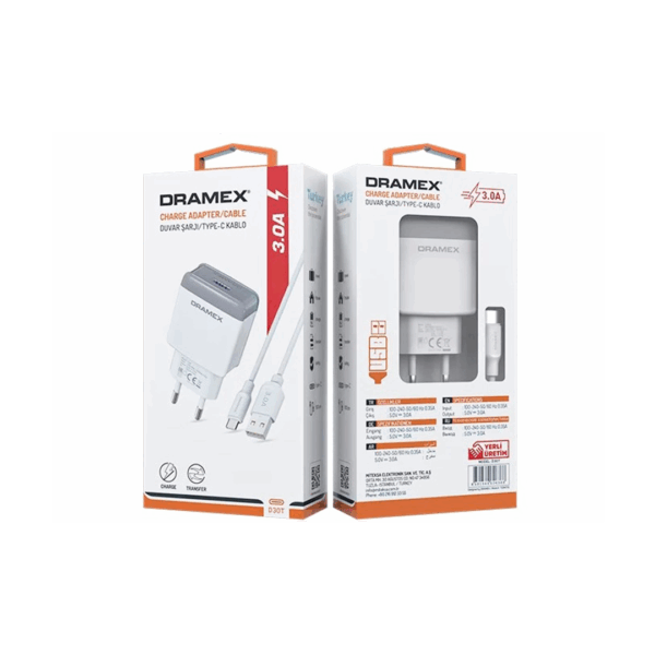 D30T CHARGER ADAPTER TYPE-C USB SET 3.0A EV ŞARJ ALETİ (K0)