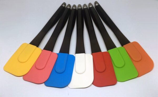 Dekoratif Renkli Silikon Spatula Pratik Sevimli Spatula Kaşık (K0) - Görsel 2