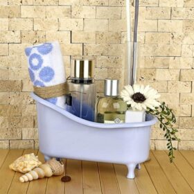 Dekoratif Mini Küvet Şeklinde Çok Amaçlı Banyo Düzenleyici Sepet (K0)