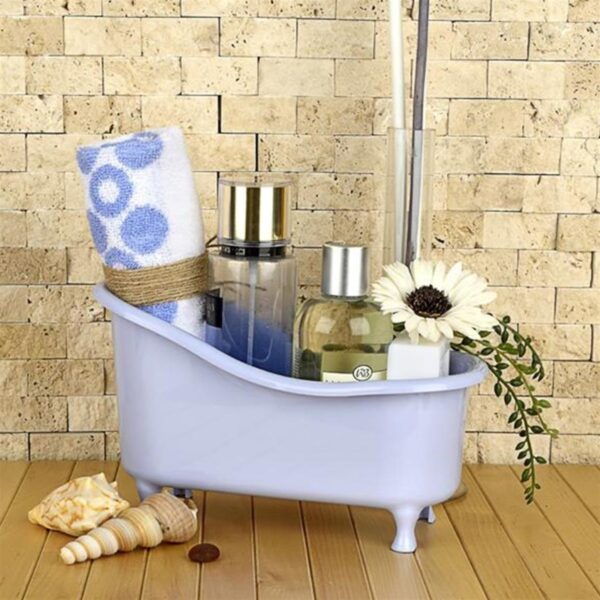 Dekoratif Mini Küvet Şeklinde Çok Amaçlı Banyo Düzenleyici Sepet (K0)