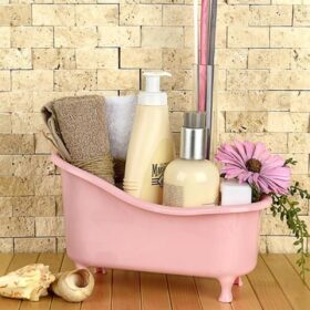 Dekoratif Mini Küvet Şeklinde Çok Amaçlı Banyo Düzenleyici Sepet (K0)