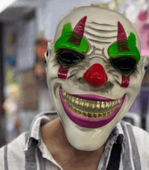 Delirten Gülüş Psikopat Palyaço Temalı Joker Maskesi - Görsel 2