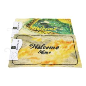 DESENLİ - WELCOME HOME   37X57CM   KAUÇUK PLASTİK  KAPI PASPASI (K0)