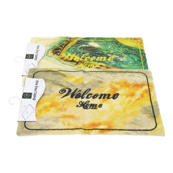 DESENLİ - WELCOME HOME   37X57CM   KAUÇUK PLASTİK  KAPI PASPASI (K0)