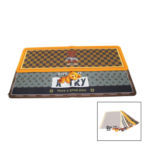 DİKDÖRTGEN RENKLİ DESENLİ - RESİMLİ SU EMİCİ - SİHİRLİ BANYO PASPASI ELASTİK 116 X 37.5CM (K0)