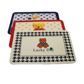 DİKDÖRTGEN SU EMİCİ - SİHİRLİ BANYO PASPASI RENKLİ DESENLİ - RESİMLİ ELASTİK  57 X 37.5CM (K0)
