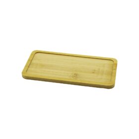 DİKDÖRTGEN  AHŞAP BAMBU YAĞDANLIK ALTLIK  MİNİ TEPSİ   20X10X0.8CM (K0)