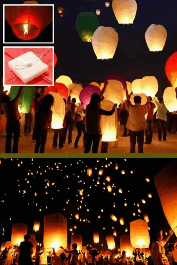 Dilek Feneri Gece Gökyüzü Dilek Balonu - Görsel 3