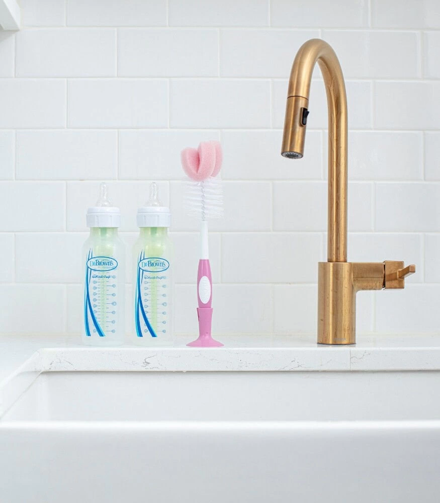 Dr Brown's Emzik ve Biberon Temizleme Fırçası Pembe - Görsel 4
