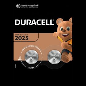 DURACELL CR2025 LITHIUM 3V PİL 2Lİ (K0)